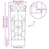 vidaXL Garden Fence 3 pcs Black 112 x 40 cm Steel
