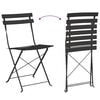 vidaXL Folding Bistro Set 3 pcs Anthracite Steel