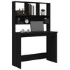 vidaXL Desk with Shelves Black 102x45x148 cm Engineered Wood