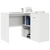 vidaXL Corner Desk with Drawer White 102 x 88 x 75 cm