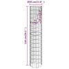 vidaXL Circular Gabion Pole Galvanised Steel &Oslash;30x150 cm