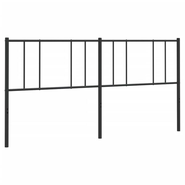 vidaXL Metal Replace Headboard Black 193 cm