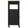 vidaXL Kitchen Trolley Plain Black
