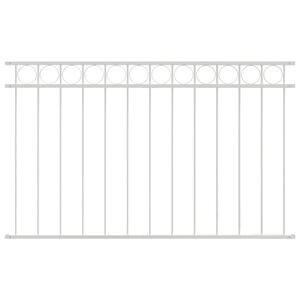 vidaXL Fence Element ASSEN 170 x 80 cm Steel White