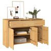 vidaXL Sideboard Drammen Oak 114 x 43 x 75.5 cm Solid Pine wood