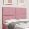 vidaXL Headboard Height Adjustable with Headboard Pink 160 cm Velvet