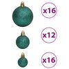vidaXL Christmas Baubles 100 pcs Green 3 / 4 / 6 cm