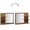 vidaXL Bathroom Mirror Cabinet Old Wood 60x10.5x45 cm