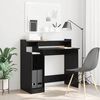 vidaXL Desk with Shelf Black Oak 97 x 45 x 90 cm Engineered Wood