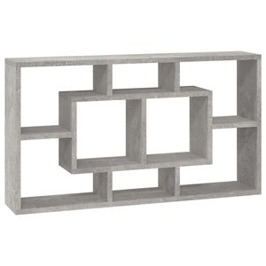 vidaXL Wall Shelf | Concrete grey | Engineered wood | 85 x 16 x 47.5 cm