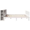 vidaXL Bookcase Bed without Mattress White 180x200 cm Super King Solid Wood Pine