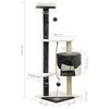 vidaXL Cat Tree with Sisal Scratching Posts Dark Grey and White 120 cm
