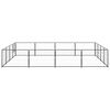 vidaXL Dog Kennel Black 16 m² Steel