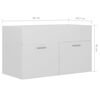 vidaXL Bathroom Furniture Set High Gloss White Engineered Wood