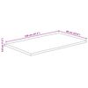 vidaXL Table Top Live Edge 120x60x3.8 cm Solid Wood Rough Mango