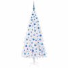vidaXL Artificial Christmas Tree with Stand White 180 cm PVC and Steel