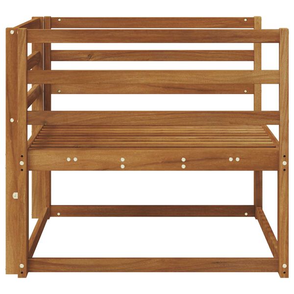 vidaXL Outdoor Middle Sofa Solid Acacia Wood Natural