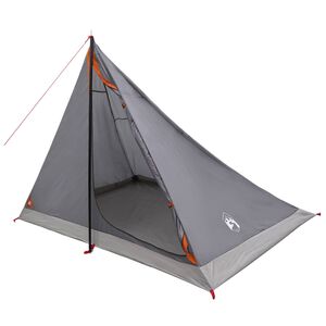 vidaXL Backpacking Tent 4-Person Grey and Orange
