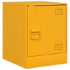 vidaXL Bedside Cabinets 2 pcs Mustard Yellow 34.5x39x44 cm Steel