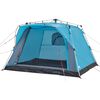 vidaXL Camping Tent Cabin 4-Person Blue Quick Release