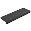 vidaXL Stair Mats 30 pcs 65x21x4 cm Anthracite Rectangular Edge