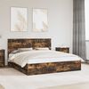 vidaXL Bed Frame with Drawer Smoked Oak 180 x 200 cm Engineer Wood