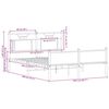 vidaXL Bed Frame without Mattress Smoked Oak 137x190 cm Engineered Wood