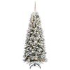 vidaXL Artificial Christmas Tree with 150 LEDs with Stand White 150 cm