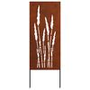 vidaXL Garden Privacy Screen Floral Rusty 50 x 140 cm Weathering steel