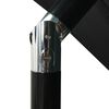 vidaXL 3-Tier Garden Parasol with Aluminium Pole Black 2.5x2.5 m