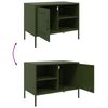 vidaXL TV Cabinets 2 pcs Olive Green 68x39x50.5 cm Steel