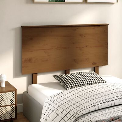 vidaXL Bed Headboard Honey Brown 124x6x82.5 cm Solid Wood Pine