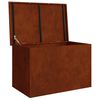 vidaXL Outdoor Storage Box Rusty 80 x 50.5 x 50 cm Steel
