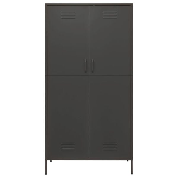 vidaXL Wardrobe Anthracite 90x50x180 cm Steel