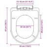 vidaXL Soft-close Toilet Seat with Quick-release Design Black