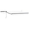 vidaXL Electric Retractable Awning White and Anthracite 3 x 2.5 m