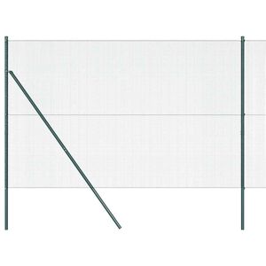 vidaXL Welded Wire Fence Ground Fix 50 x 1.4 m PVC-Coated Steel Green