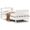vidaXL Bed Frame without Mattress White 90x190 cm Single Solid Wood Pine