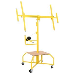 vidaXL Plasterboard Lifter Manual Yellow 300 x 107 x 330 cm Steel