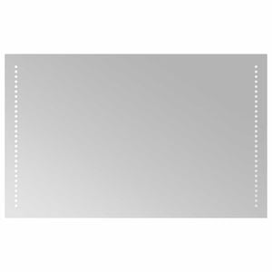 vidaXL LED Bathroom Mirror Transparent 80 x 50 cm Tempered Glass