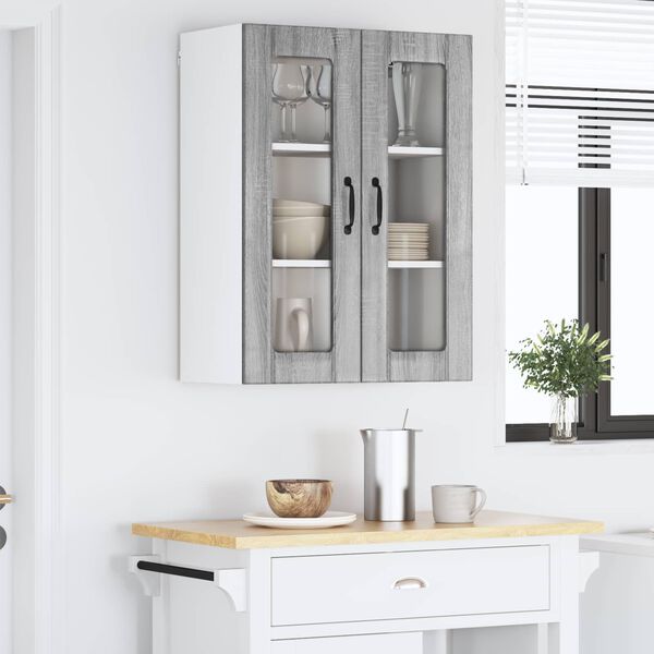 vidaXL Kitchen Cabinet Grey Sonoma 60 x 31 x 80 cm Engineered Wood