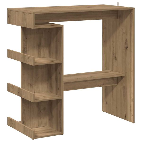 vidaXL Bar Table with Storage Rack Artisan Oak 100x48x101.5 cm