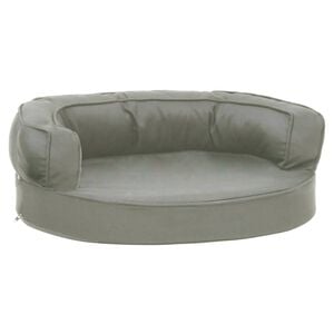 vidaXL Ergonomic Dog Bed Mattress 60x42 cm Linen Look Grey