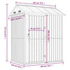 vidaXL Garden Shed Green 192x152.5x237 cm Galvanised Steel