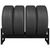 vidaXL Tire Rack Black 120x40x40 cm Solid Wood Pine