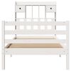 vidaXL Bookcase Bed without Mattress White 90x200 cm Solid Wood Pine