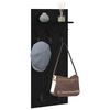 vidaXL Wall-Mounted Coat Rack with Shelf Black Oak 40 x 10 x 90 cm