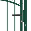vidaXL Fence Gate Emmen with Spikes Steel 104x134.5 cm Green