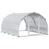 vidaXL Chicken Coop Silver 200 x 150 x 100 cm Galvanised Steel