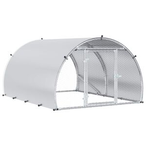 vidaXL Chicken Coop Silver 200 x 150 x 100 cm Galvanised Steel